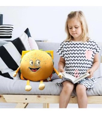 Alibee Hamburger Bebek Cilt Dostu Sevimli Hamburger 45 cm Peluş Oyuncak