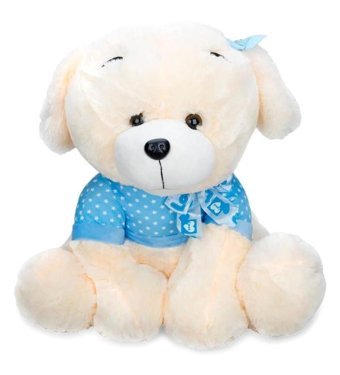 Sunman Oturan Köpek Mavi 55 cm Peluş Oyuncak