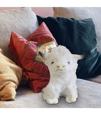 Magideal Suntek Festival Çocuk Beyaz Için İnek Sığır Peluş Oyuncak