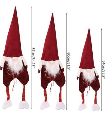 Alibee Kırmızı Caichi Noel Temalı Peluş Oyuncak