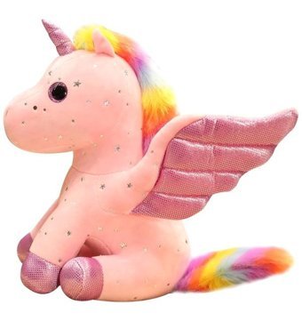 Yucama Yucama Yıldızlı Kanat Unicorn Pembe 28 cm Peluş Oyuncak