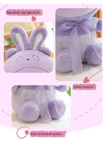 Sunflower Mor Tavşan Çocuk 50 cm Peluş Oyuncak