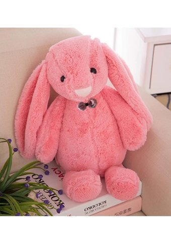 Sole Turuncu Uyku Arkadaşım Papyonlu Uzun Kulak Bunny Peluş Tavşan 65 cm Peluş Oyuncak