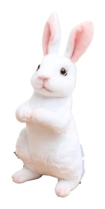 Jzcat Sevimli Simülasyon Tavşan Bebek Beyaz 25 cm Peluş Oyuncak
