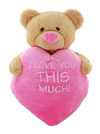 Neco Plush I Love Thıs Much Kalpli Ayakta Ayı 55 cm Peluş Oyuncak
