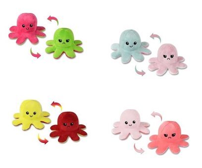 Halley Oyuncak Mood Değiştiren Ahtapot 30 cm Peluş Oyuncak