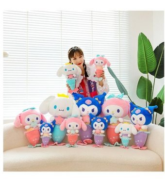 Yucama Deniz Kızı Kurumi Bebek 28 cm Peluş Oyuncak