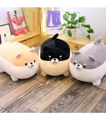 Worryfreeshopping Kahverengi Star Shiba Inu Köpek Peluş Oyuncak