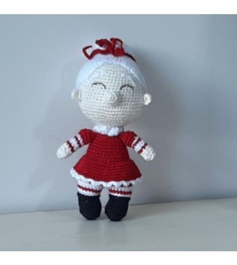 Nildamigurumi Örgü Yılbaşı Noel Anne Peluş Oyuncak