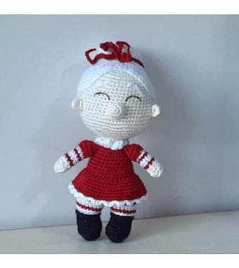 Nildamigurumi Örgü Yılbaşı Noel Anne Peluş Oyuncak