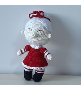 Nildamigurumi Örgü Yılbaşı Noel Anne Peluş Oyuncak