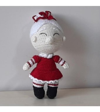 Nildamigurumi Örgü Yılbaşı Noel Anne Peluş Oyuncak