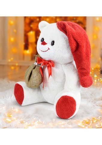 Özgüner Oyuncak Ponpon Şapkalı Ayıcık 75 cm Peluş Oyuncak