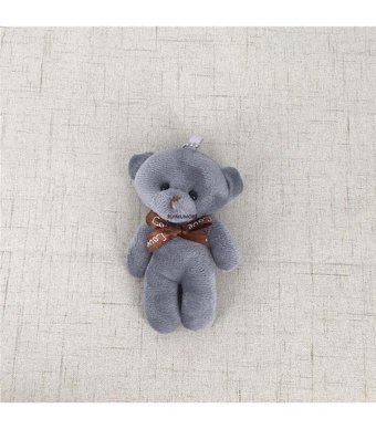 Alibee Piople Bear Aksesuarlar Gri 8 cm Peluş Oyuncak