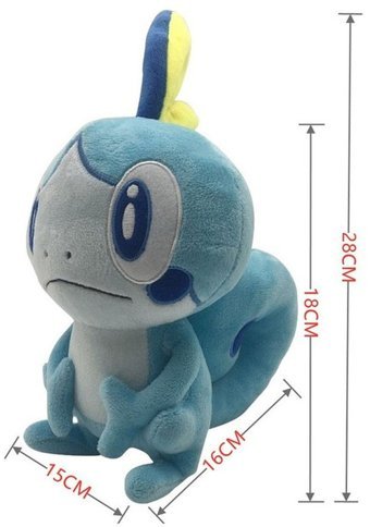 Yucama Mavi Yeni Pokemon Kılıcı ve Kalkan Bebekleri Peluş Oyuncak