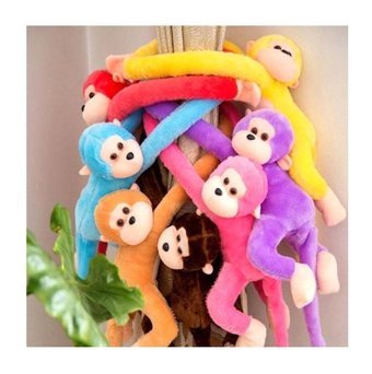 Sole Sevimli Peluş Maymun Oyuncak . Elleri Yapışabilen Mor 70 cm