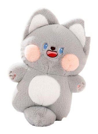 Jzcat Gri Şişman Turuncu Kedi Bebek Peluş Oyuncak 25 cm Peluş Oyuncak