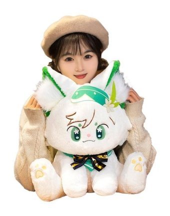 Jzcat Yeşil Çocuk Kedi Oyun Bebeği 32 cm Peluş Oyuncak