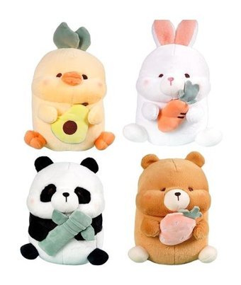 Jzcat Beyaz Çocuk Sevimli Hayvan 23 cm Peluş Oyuncak