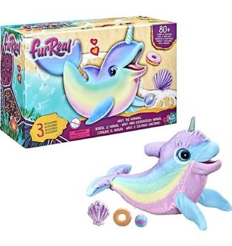 Fur Real Furreal Wavy The Narwhal 80+ Ses Etkileşimli Yunus Balığı Peluş Oyuncak