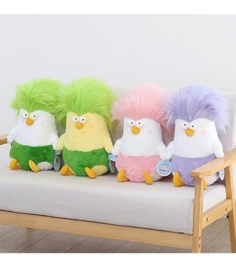Jzcat Sarı Afro Çaylak Peluş Oyuncak Sevimli Tavuk Peluş Oyuncak