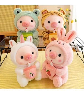 Alibee Pembe Kawaii Bubble Teddy 25 cm Peluş Oyuncak