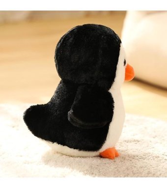 Alibee Bebek Pengine Folyo Bebeği İle Kawaii Oyuncaklar Siyah Beyaz 40 cm Peluş Oyuncak