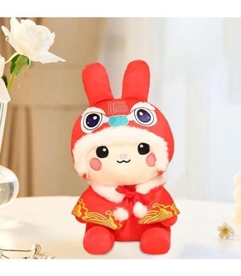 Magideal Suntek Çin Yeni Yılı Noel Kırmızı Pelerin 20 cm Peluş Oyuncak
