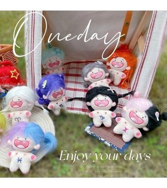 Alibee Yıldız Teddy Doll Idol Pamuk Oyuncak Kawaii Zodiaco 10 cm Peluş Oyuncak
