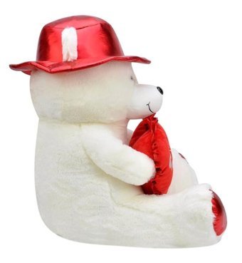 Selay Oyuncak Ekru Şapkalı Ayı 60 cm Peluş Oyuncak