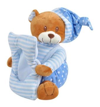 Selay Oyuncak Çerçeveli Ayı 25 cm Mavi Peluş Oyuncak