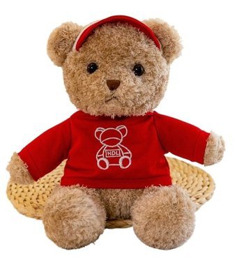Jzcat Kırmızı Çocuk Sevimli Ayı Bebek 30 cm Peluş Oyuncak