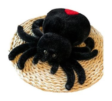 Jzcat Siyah Örümcek Bebek Çocuk Doll 25 cm Peluş Oyuncak