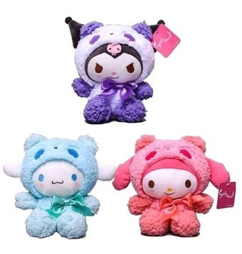 Alibee Sinley 3'lü 20 cm Kuromi Melody Cinnamoroll Peluş Oyuncak