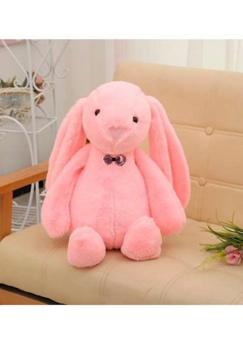 Sole Pembe Led Işıklı Uyku Arkadaşı Uzun Kulak Bunny Peluş Tavşan 65 cm Peluş Oyuncak