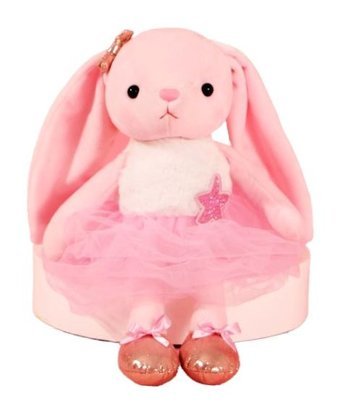 Jzcat Pembe Dans Eden Tavşan Çocuk Bebek 39 cm Peluş Oyuncak