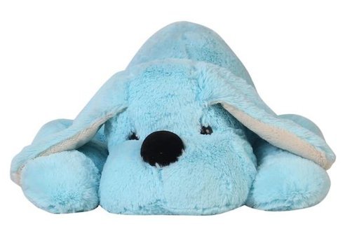 Bambi Yumoş Yatan Köpek Soft Mavi 50 cm Peluş Oyuncak