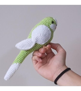 Nildamigurumi Muhabbet Kuşu Elma Yeşili Peluş Oyuncak