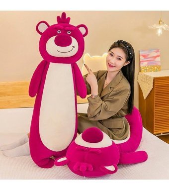 Luckystar Çilekli Ayı Pembe Peluş Oyuncak