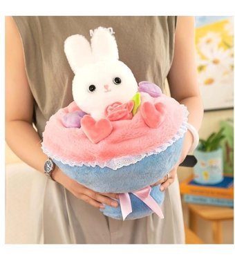 Yucama Çiçek Prenses Tavşan 35 cm Peluş Oyuncak