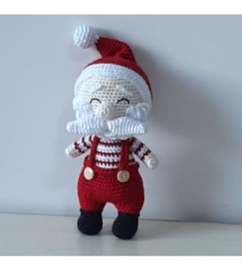 Nildamigurumi Örgü Yılbaşı Noel Baba Peluş Oyuncak
