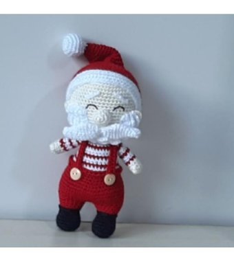 Nildamigurumi Örgü Yılbaşı Noel Baba Peluş Oyuncak