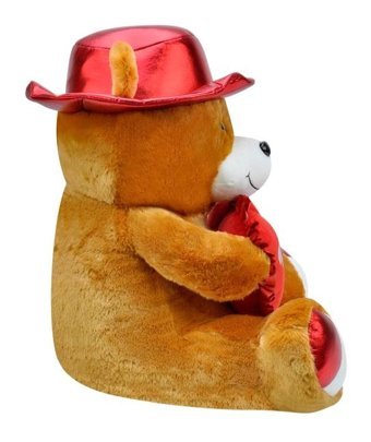 Selay Oyuncak Kahverengi Şapkalı Ayı 60 cm Peluş Oyuncak