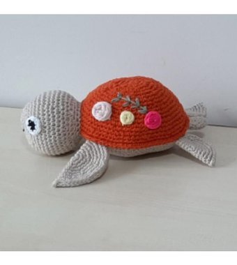 Nildamigurumi Kaplumbağa Örgü 25 cm Peluş Oyuncak