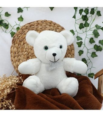 Anatoya Pinpon Ayıcık Anatoya Beyaz Peluş Oyuncak