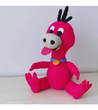 Nildamigurumi Örgü Taşdevri Dino Peluş Oyuncak