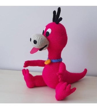 Nildamigurumi Örgü Taşdevri Dino Peluş Oyuncak