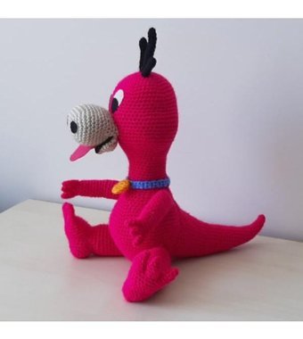Nildamigurumi Örgü Taşdevri Dino Peluş Oyuncak