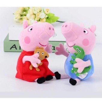 Kumik Peppa Pig Ve George 2'li Set 25 cm Peluş Oyuncak
