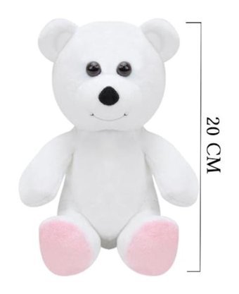 Selay Oyuncak Ayı 20 cm Beyaz Peluş Oyuncak